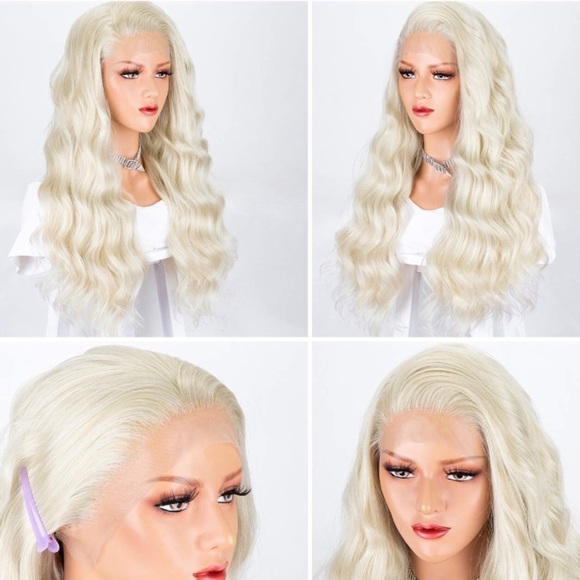 ✨22” PALE BLONDE WAVY LACE FRONT WIG? *NWT* main image 4